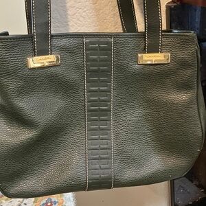 Lancel Vintage Dark Green Leather Purse